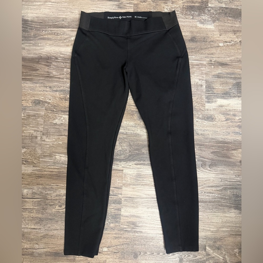 Vera Wang SimplyVera Women’s Black Pull-On Leggings Size M